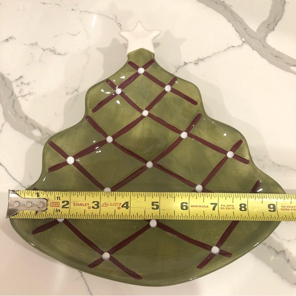 LAST ONE! Pottery Barn Season’s Greetings Christmas Tree Plate - Picture 2 of 6